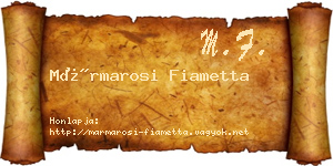 Mármarosi Fiametta névjegykártya